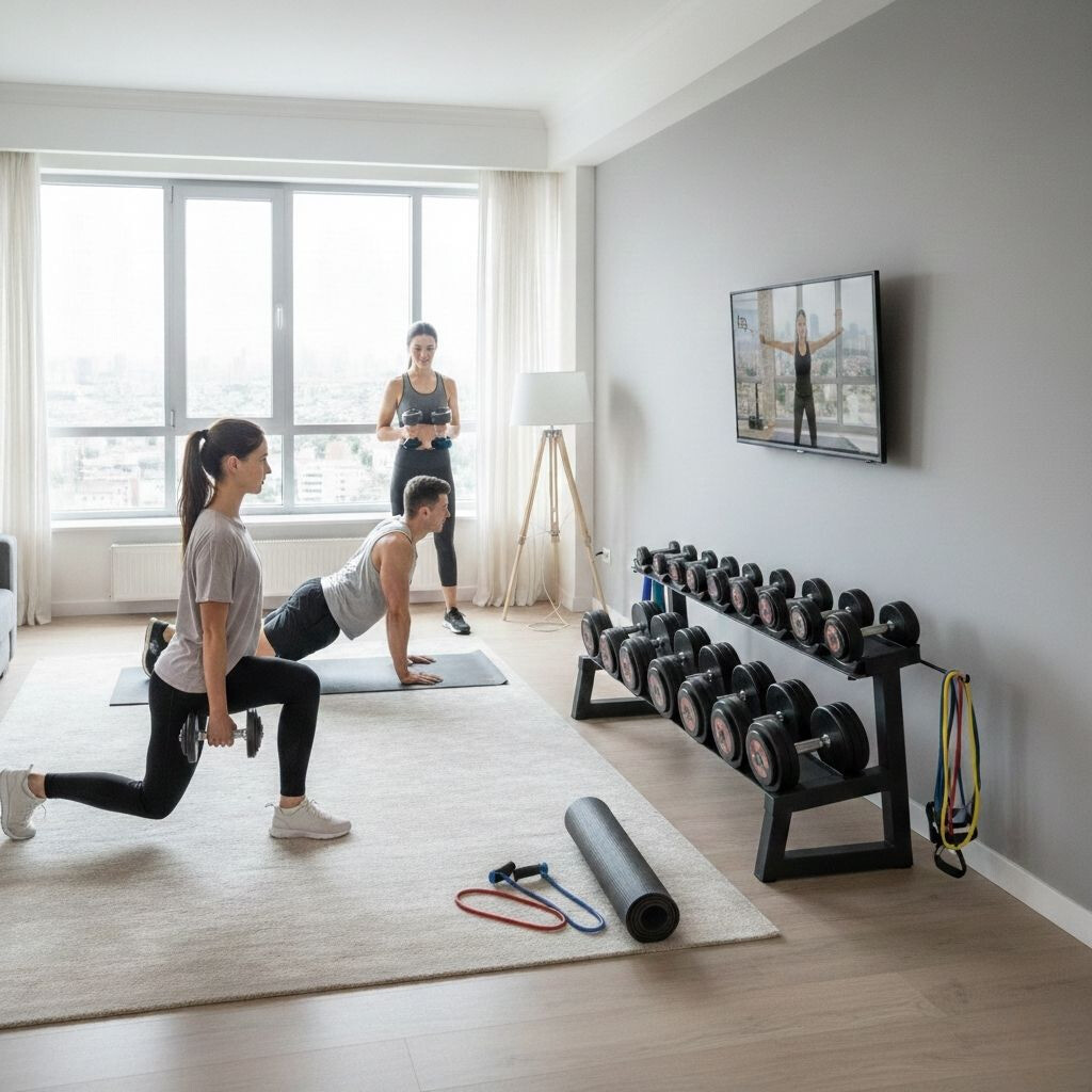 Evde Fitness Programı Başlangıç Seviyesinden İleri Düzeye Adım Adım Rehber