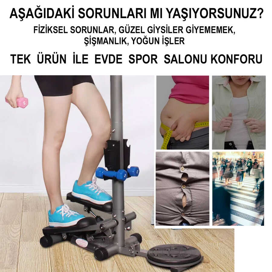 Altis AL303 Çok Fonksiyonlu Dambıllı Stepper - Sporreyonum