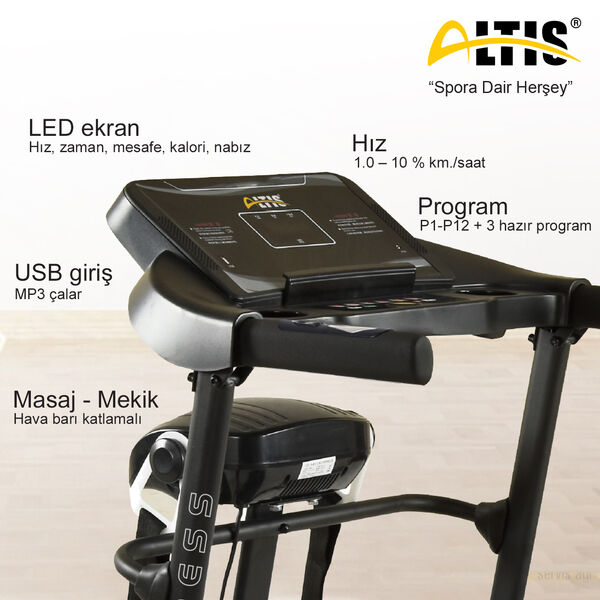 Altis Break M 2,5 Hp Masajlı Ve Manuel Eğimli Koşu Bandı - 4