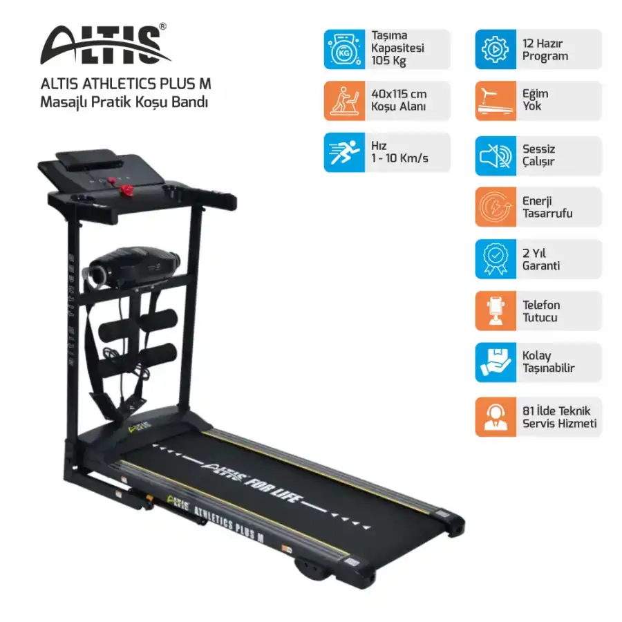 ALTIS ATHLETICS PLUS M MASAJLI PRATİK KOŞU BANDI