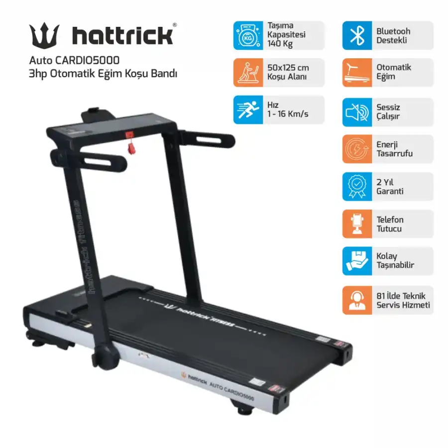 CARDIO 5000 OTOMATİK EĞİMLİ KOŞU BANDI - 1