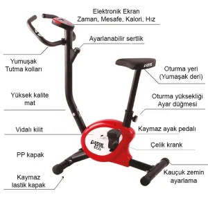 ECO PLUS DİKEY KONDİSYON BİSİKLETİ KIRMIZI - 2