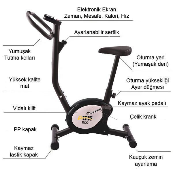 Altis Eco Plus Dikey Kondisyon Bisikleti - Mavi