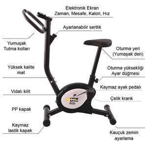 ECO PLUS DİKEY KONDİSYON BİSİKLETİ SİYAH - 3