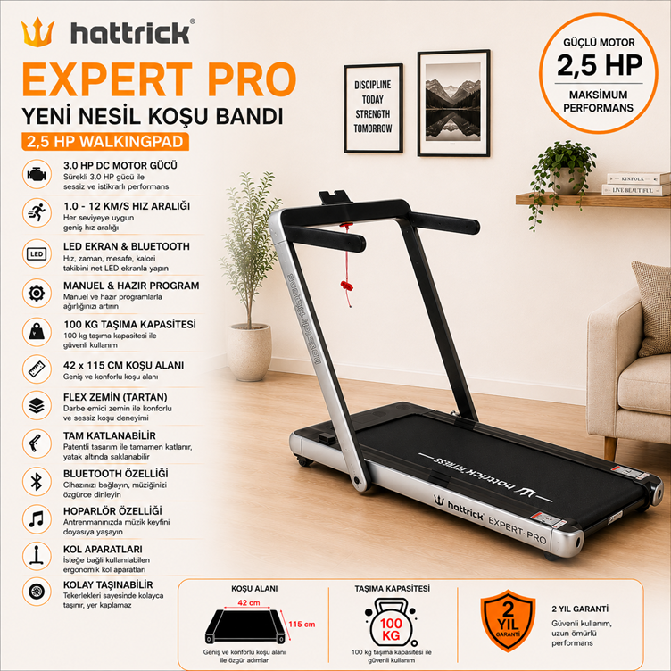HATTRICK EXPERT PRO YENİ NESİL KOŞU BANDI WALKINGPAD