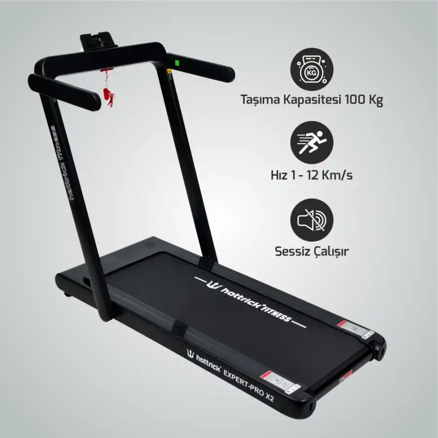 EXPERTPRO X2 SİYAH YENİ NESİL KOŞU BANDI 3 HP