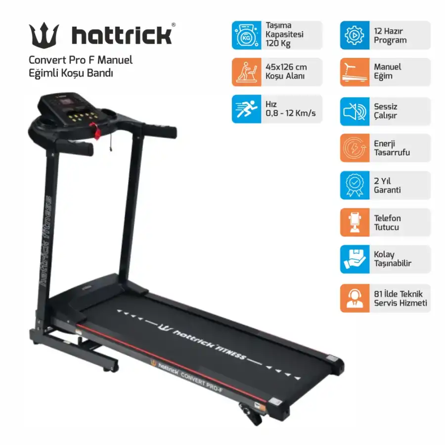 CONVERT PRO F MANUEL EĞİMLİ KOŞU BANDI