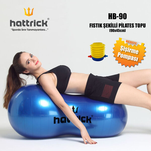 HB90 FISTIK ŞEKİLLİ PİLATES TOPU 90x45 CM - 1