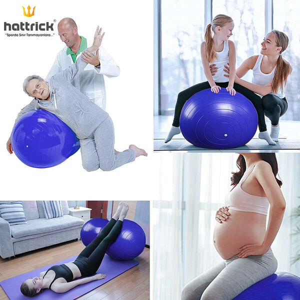 HB90 FISTIK ŞEKİLLİ PİLATES TOPU 90x45 CM - 3