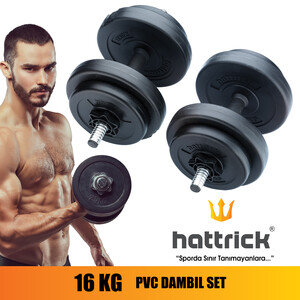 Hattrick Hds20 Pvc Dambıl Set 16Kg - Thumbnail