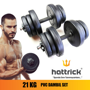 Hattrick Hds30 Pvc Dambıl Set 21Kg - Thumbnail