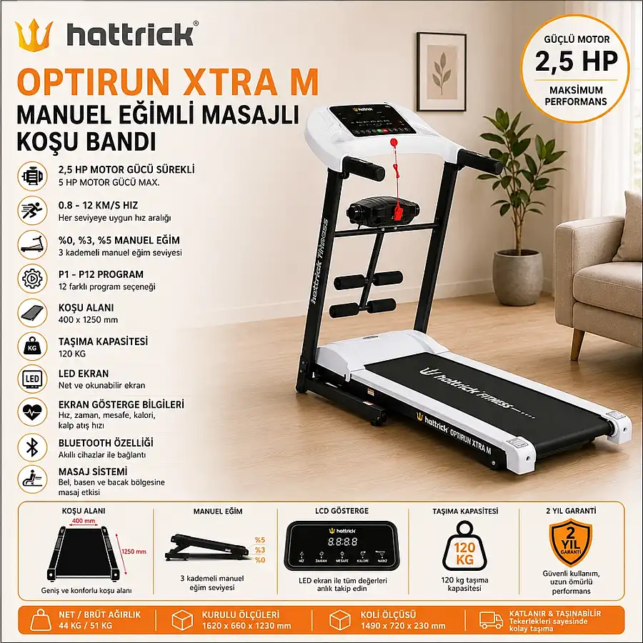 OPTIRUN XTRA M KOSU BANDI MASAJLI 2,5 HP