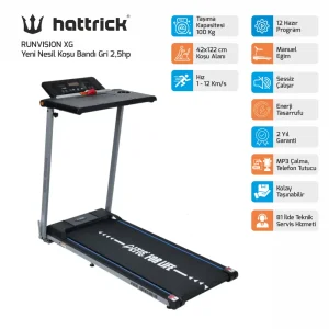 RUNVISION XG YENI NESİL KOŞU BANDI GRİ