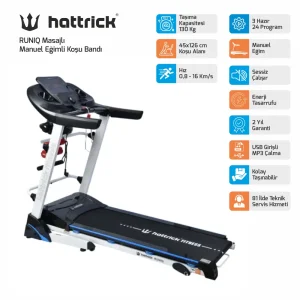 RUNIQ MASAJLI MANUEL EĞİMLİ KOŞU BANDI   - 1