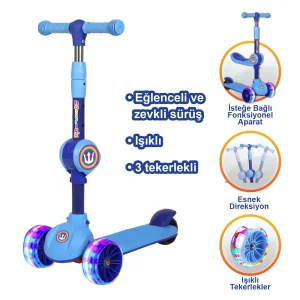 SCS140 SCOOTER IŞIKLI MAVİ