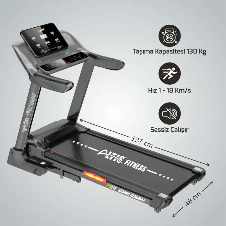 SD5000 HEROMAX OTOMATİK EĞİMLİ KOŞU BANDI