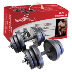 Sportica - Sportica Sr21 Plastik Dambıl Seti 21Kg