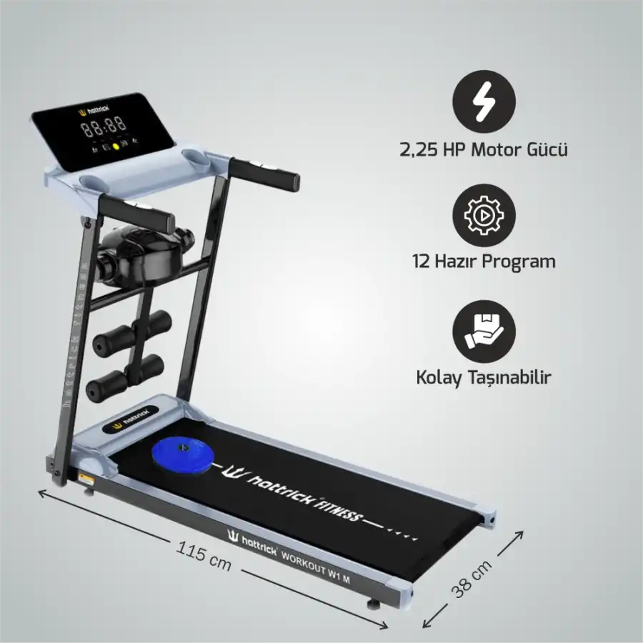 WORKOUT W1 M PRATİK MASAJLI KOŞU BANDI