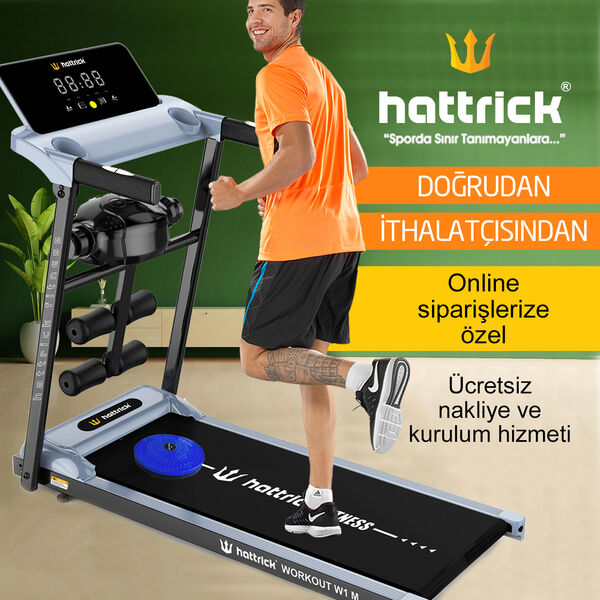  Hattrick Workout W1 M Pratik Masajlı Koşu Bandı 2.25 HP